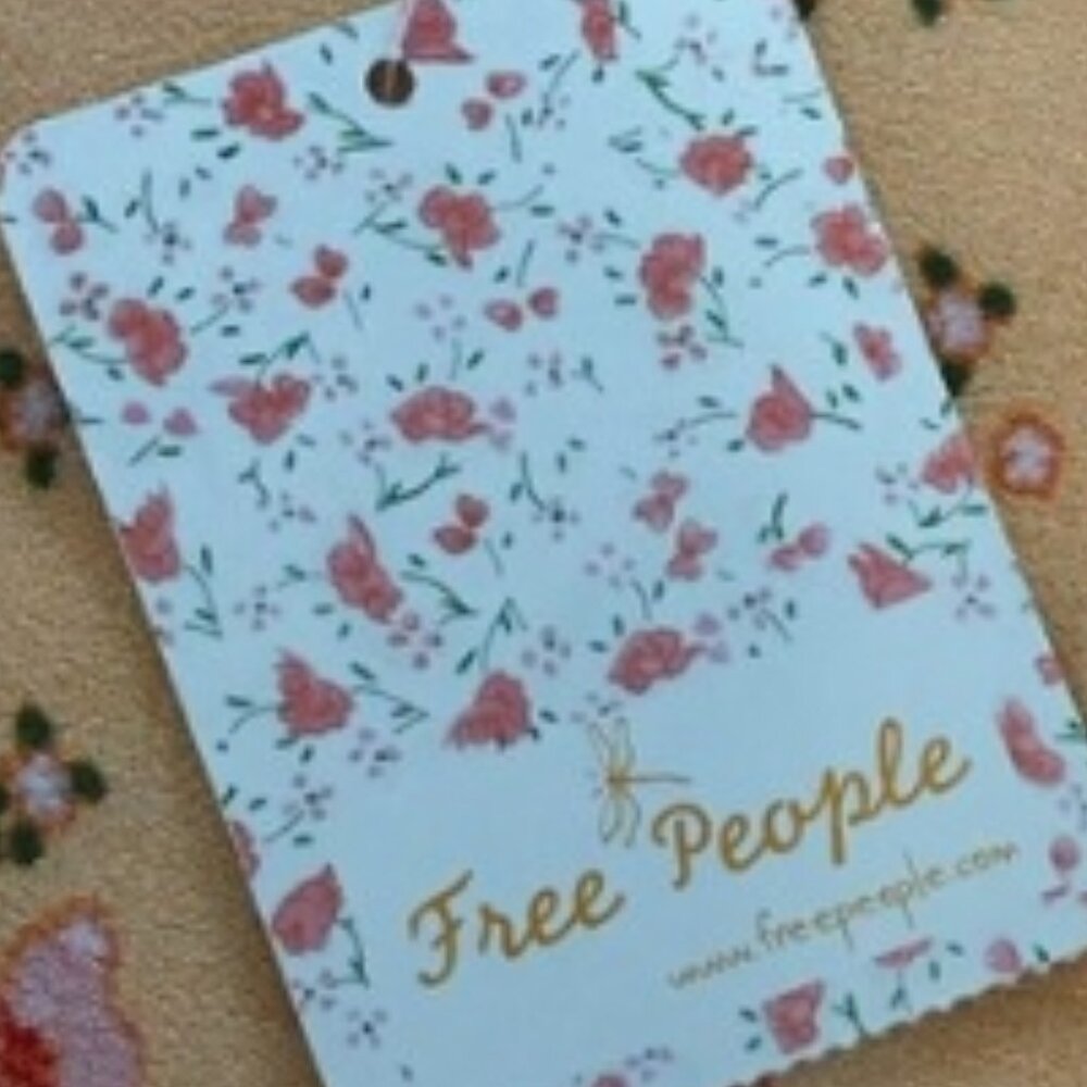 Free People New Wave Yellow💐Floral Halter 🌸Top M MSRP $108 Boho🆕📦⌚🏃💨⚡🚚 - Picture 14 of 16